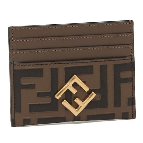 フェンディ FENDI カードケース 定期入れ FFダイヤモンド ブラウン 