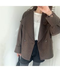 LAUIR/ラウアー LAUIR ビッグカラーショートコート/505734309