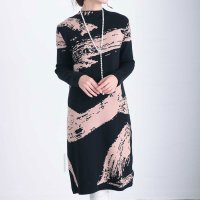 Sawa a la mode/サワアラモード Sawa a la mode レディース ワンピース チュニック 赤 レッド 黒 ブラック 長袖/505734375