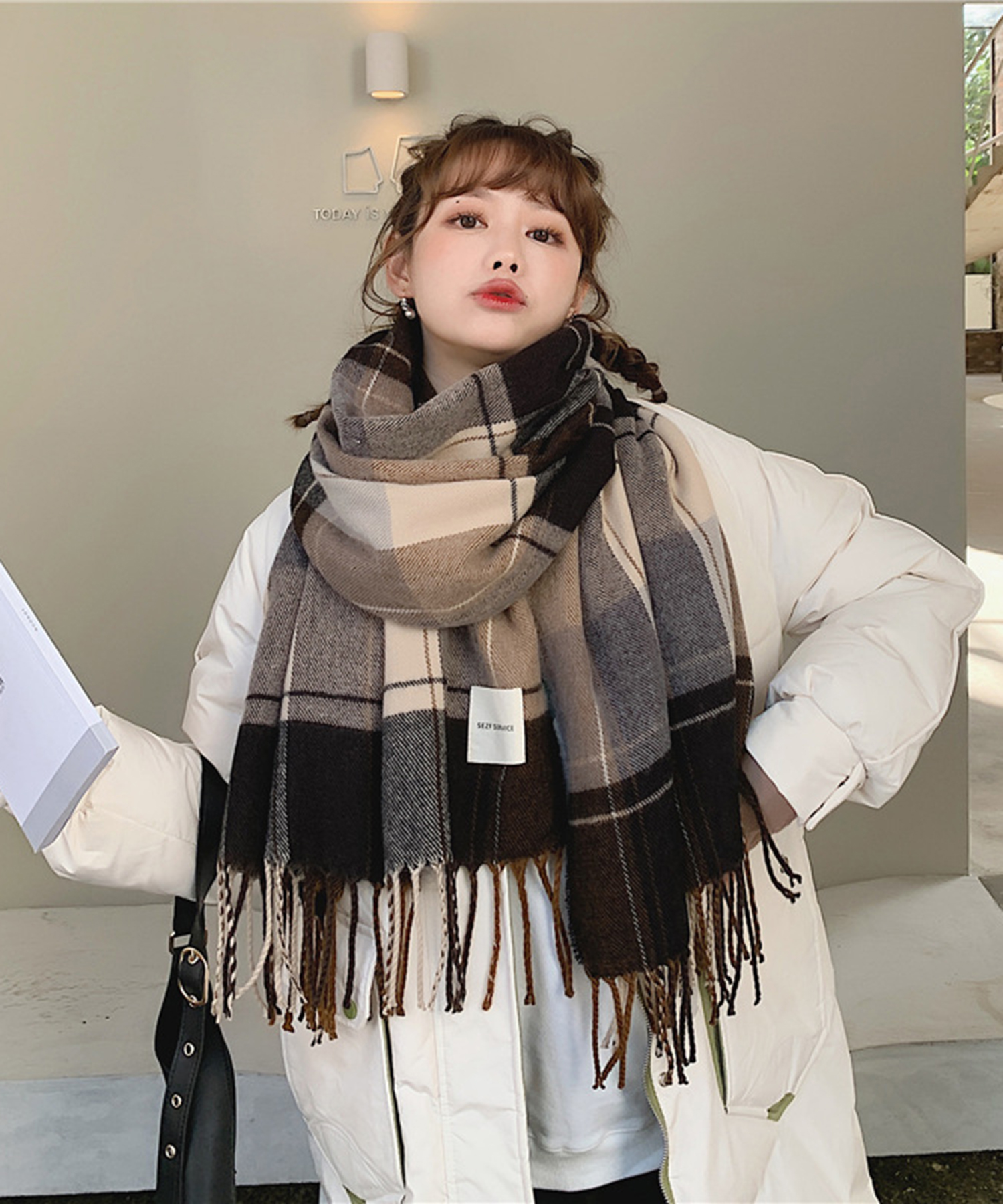 【まとめ買いで値引き】アンダーカバー 大判マフラー アンダーカバー UNDERCOVER 日本製 シルクカシミヤ ナポレオン