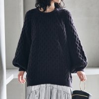 Ranan/ラナン RANAN ざっくり編地柄ニットプルオーバー/505733818