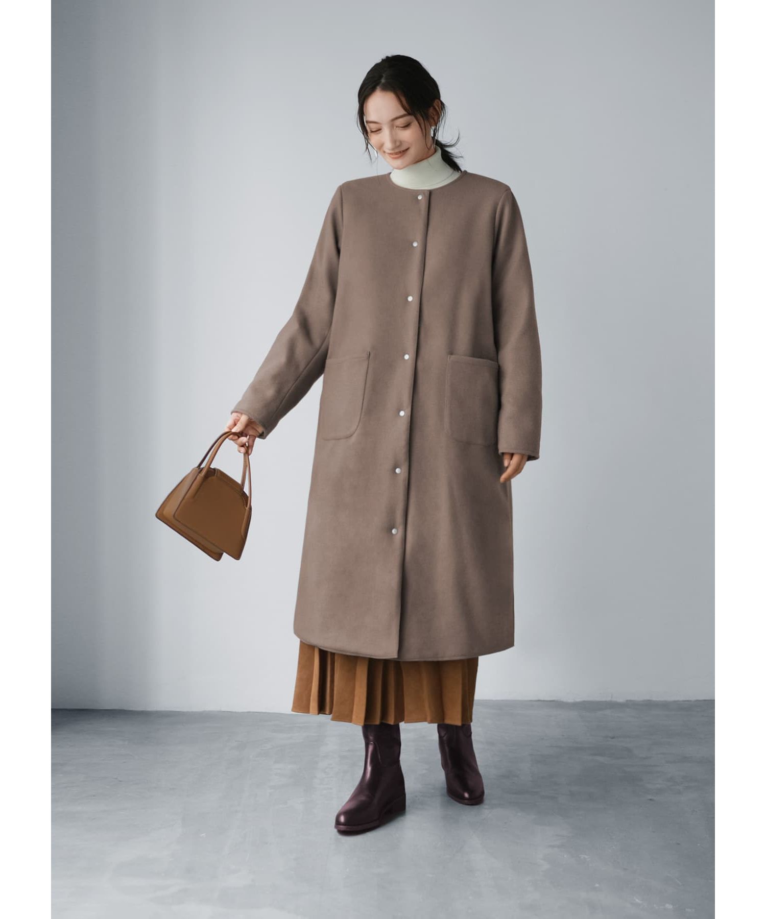 STYLE DELI スタイルデリタグ付きウール混合 ロングコート