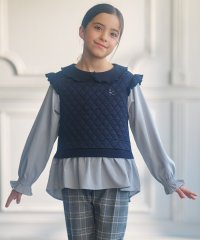 KUMIKYOKU KIDS/【110－140cm】フラワーキルトレイヤード トップス/505736979