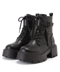 Lace Ladies/レースレディース Lace Ladies ベルト付き厚底レースアップブーツ/505733580