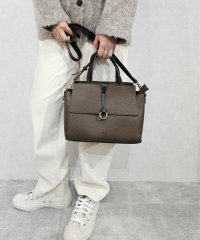 UNGRID bag/リング 軽量シュリンク Wフラップミディアムハンドバッグ/505734008