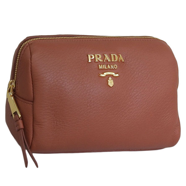 PRADA プラダ コスメ トラベル　ポーチ　旅行　ビジネス　ユニセックス PRADA プラダ カナパ ロゴ キャンバス コスメ ポーチ トラベル
