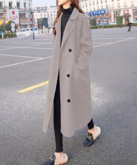 Amulet/アミュレット Amulet ロングチェスターコート レディース アウター 長袖 無地 秋服 冬服 10代 20代 30代 韓国ファッション 韓国 大きいサイズ /505007908