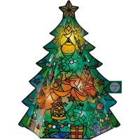 cinemacollection/CHRISTMAS グリーティングカード メロディ JXPM26－3 クリスマスカード 立体 ステンドグラスツリー サンリオ プレゼント ポップアップ グッズ /505738461