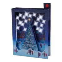 cinemacollection/CHRISTMAS グリーティングカード メロディ JXPM4－3 クリスマスカード 立体 雪降る夜空とツリー サンリオ プレゼント ポップアップ グッズ /505738470