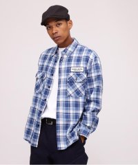 AVIREX/LONG SLEEVE INDIGO CHECK EMBROIDERY SHIRT/505739320