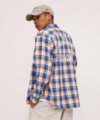 AVIREX/LONG SLEEVE INDIGO CHECK EMBROIDERY SHIRT/505739320