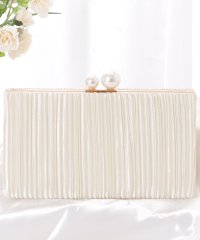 Lace Ladies/レースレディース Lace Ladies スクエア型パールがま口クラッチバッグ/505739568