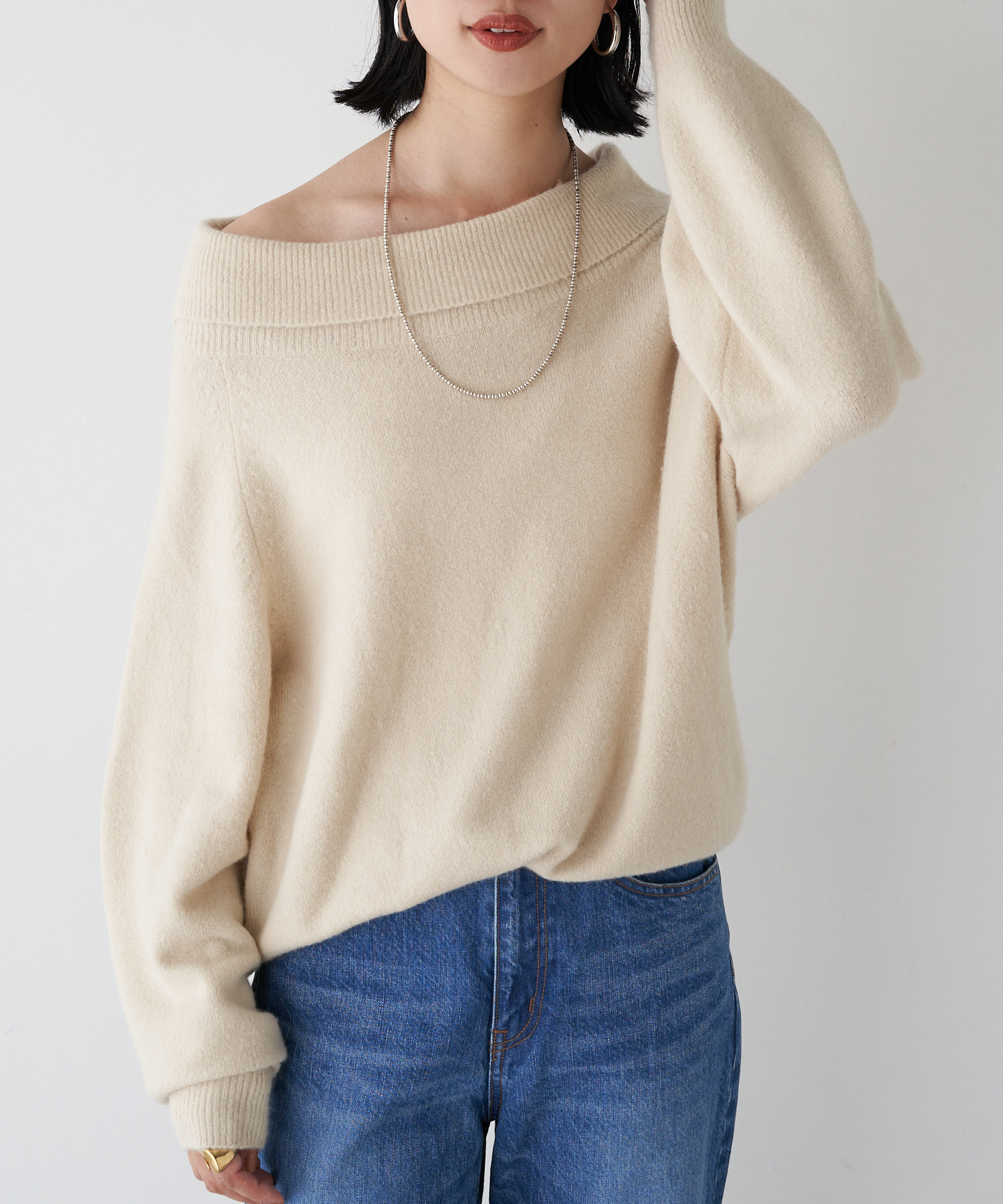 セール 60%OFF】【SHENERY】オフショルダーニットプルオーバー