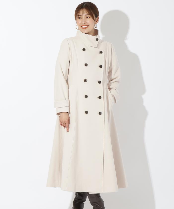 セール 50%OFF】ダブルブレストスタンドカラーコート(505741355 セール 50%OFF】ダブルブレストスタンドカラーコート(505741355