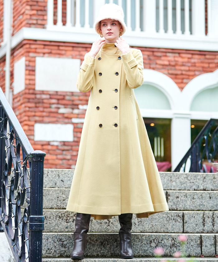 セール 50%OFF】ダブルブレストスタンドカラーコート(505741355 セール 50%OFF】ダブルブレストスタンドカラーコート(505741355