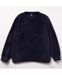 MAC HOUSE(men)/NAVY ネイビー サーモソーラー ボアクルーネック 372274MH/505742372