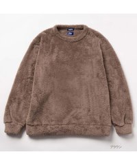 MAC HOUSE(men)/NAVY ネイビー サーモソーラー ボアクルーネック 372274MH/505742372