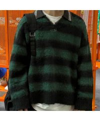 ASCLO/ASCLO(エジュクロ)3 TAP Mohair Border Rugby Knit/505742655