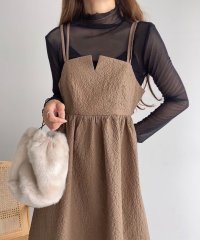 FILLOU/フィルー FILLOU FILLOU ダブルストラップジャガードキャミワンピース/505453004