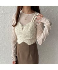 JUNOAH/ジュノア JUNOAH バックレースアップフェザービスチェ/505682700