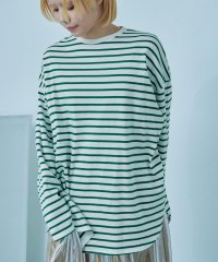 Fashion Letter/Fashion Letter ファッションレター オーバーサイズ ボーダー ロングTシャツ ロンT カットソー トップス ルーズシルエット ロングスリーブ 長袖/505742774