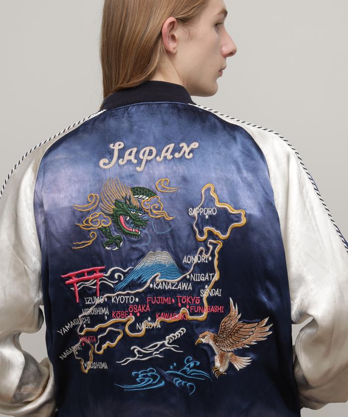 未使用タグ付き Schott エイジング スカジャン M 日本地図刺繍 AGING SUKA JACKET