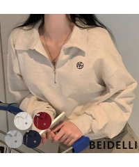BEIDELLI/Beidelli(ベイデリ)ハーフジップアップセミクロップドスウェット/505744759