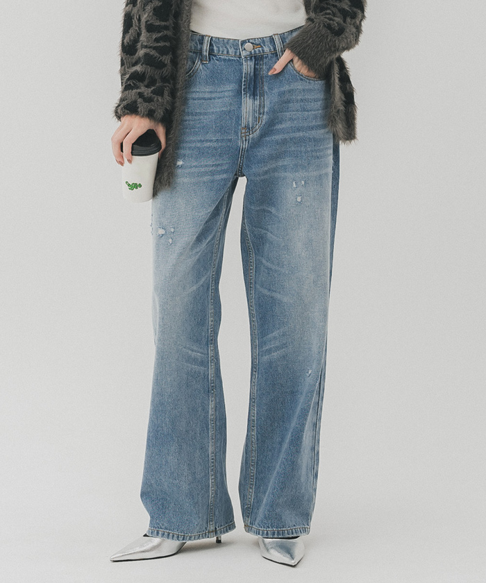 関税込 ＊S Max Mara＊ Balco ミドルライズデニムワイドジーンズ S Max Mara(エス マックスマーラ) デニム・ジーパン(レディース