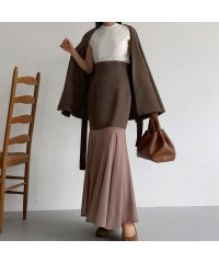 Louere/ルエレ Louere Louere ハイウエスト異素材切替マーメイドスカート/505484424