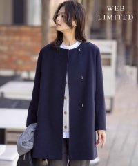 J.PRESS LADIES（LARGE SIZE）/【WEB限定カラーあり】ブレンドビーバー ノーカラー コート/505685080