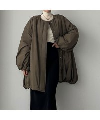 Louere/ルエレ Louere Louere 中綿ノーカラーバルーンコート/505726995