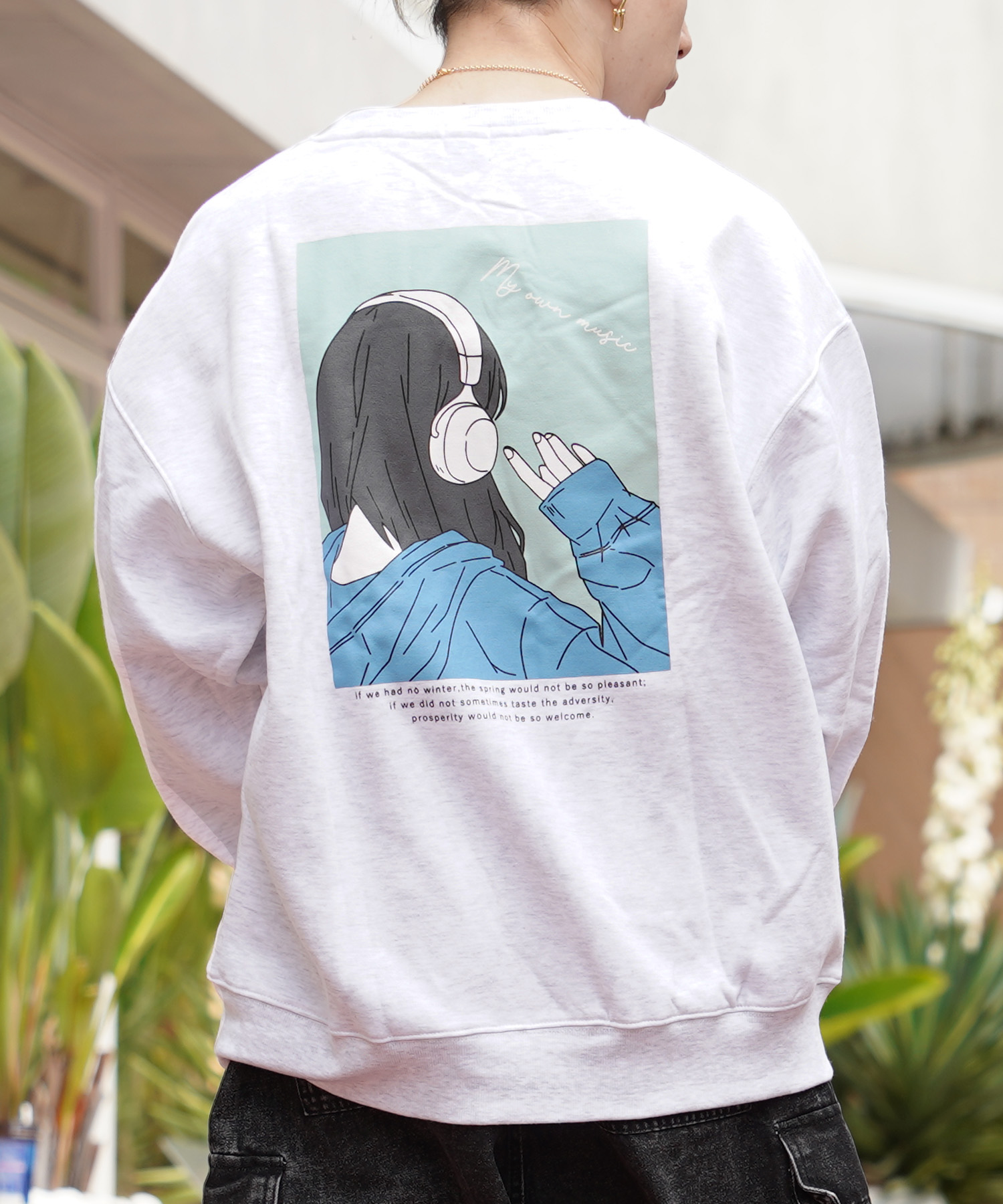 ワンフォークロージング 1111clothing ◇イラスト 裏起毛 ワンフォークロージング 1111clothing ◇イラスト 裏起毛