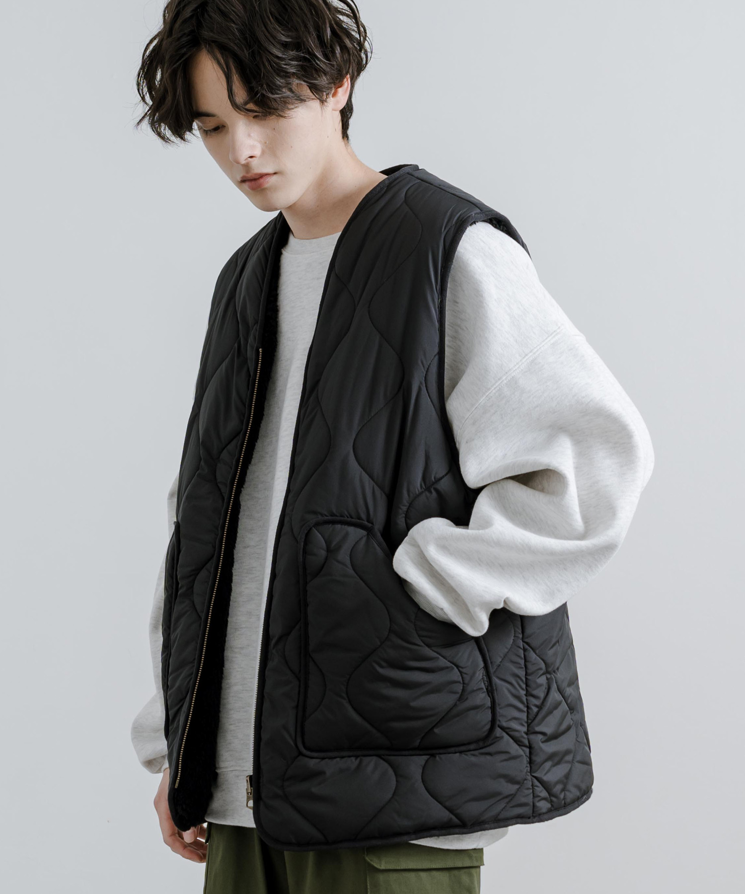 希少　Rocky Monroe 【 2WAY ボア　リバーシブルベスト 】 ロッキーモンロー Rocky Monroe リバーシブルベスト 前開き 2WAY
