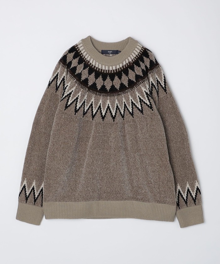 SHIPS for women / シップスウィメン SHIPS Colors:〈手洗い可能〉ロゴ ジャカード ニット◇ SHIPS any:〈手洗い可能〉チェック ジャカード スキッパー 深V