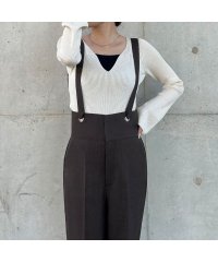 JUNOAH/ジュノア JUNOAH リングデザインハイウエストサロペット/505747499