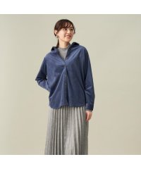 Pitta Re:)/ピッタリ Pitta Re:) 【Pitta Re:)】ショートラウンドテール レギュラー衿 長袖 コーデュロイ風シャツ/505747635