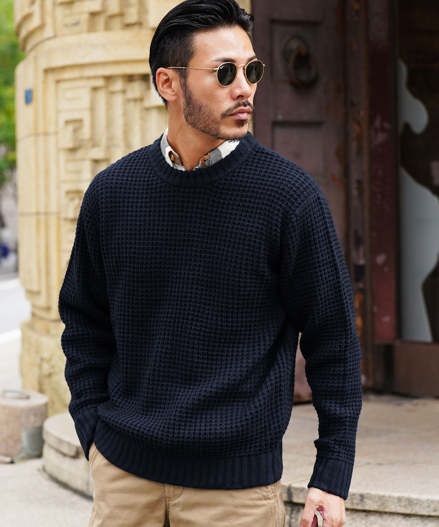 ジギーズショップ JIGGYS SHOP ヘビーウエイトワッフルニット ジギーズショップ JIGGYS SHOP ヘビーウエイトワッフルニット