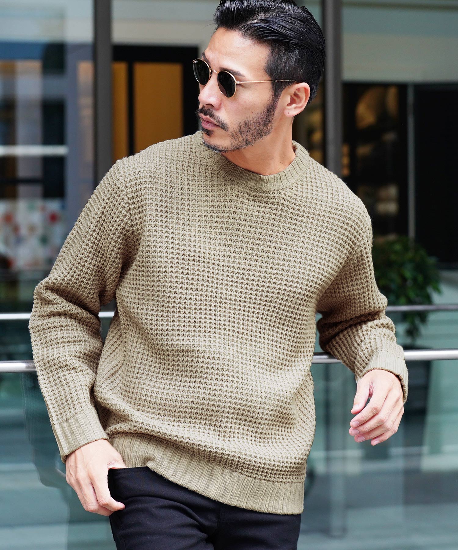 ジギーズショップ JIGGYS SHOP ヘビーウエイトワッフルニット ジギーズショップ JIGGYS SHOP ヘビーウエイトワッフルニット