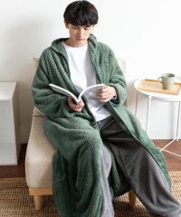 Rocky Monroe/着る毛布 モコボア ロング レディース メンズ ブランケット カーディガン ルームウェア ルームワンピース 部屋着 パジャマ ライトアウター 羽織 マタニティ /504447464