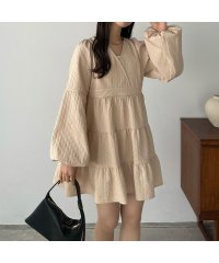 callautia/カラウティア callautia callautia バルーンスリーブジャガードトップス/505674193