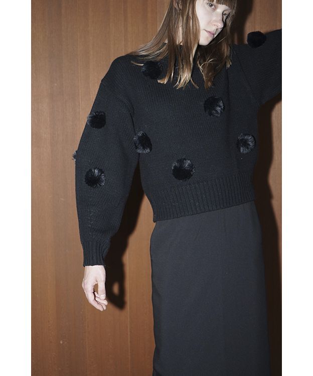 FUR DOT KNIT TOPS
