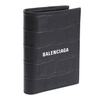 BALENCIAGA/BALENCIAGA バレンシアガ CASH キャッシュ バーティカル クロコ 二つ折り 財布 レザー/505749044