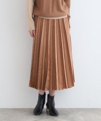 INDIVI/【日本製】スエード調プリーツスカート/505749258