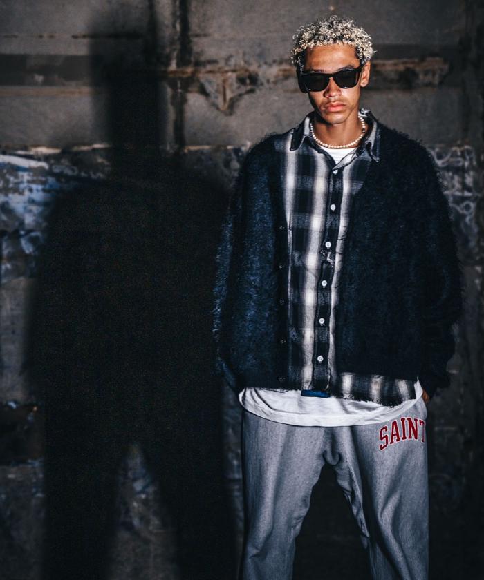 SAINT MICHAEL/セント マイケル/CARDIGAN/MOHAIR/BLACK