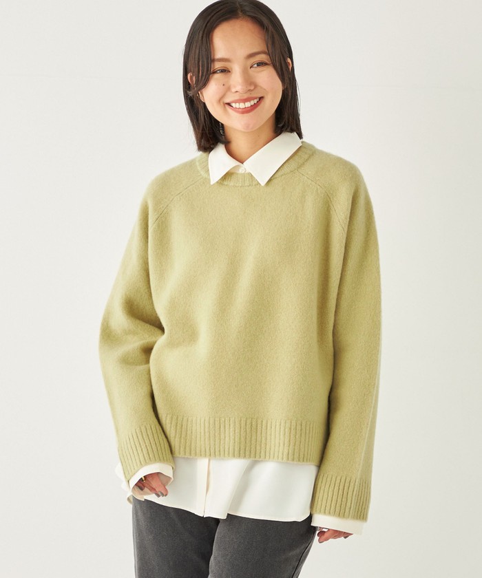 SHIPS Colors:〈手洗い可能〉CASHMILE(R) サドル ショルダー