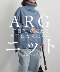 ARGO TOKYO/毛玉になりにくいARGタートルニット　ARGニット　ニットトップス　セーター　リブニット　タートルニット　自宅で洗えるニット　長持ちするニット/505751037