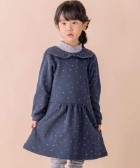 Noeil aime BeBe/【お揃い】リボン襟裏毛ロゴプリントワンピース(80~130cm)/505751202