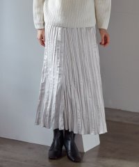 NIJYUSANKU/【SLOW/一部店舗限定】リンクルサテン スカート/505752910