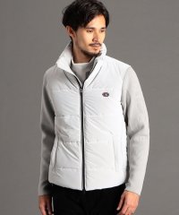 NICOLE CLUB FOR MEN/【23年モデル EC限定再販売】３Dフェイクレザー袖ニット中綿ブルゾン/505656901