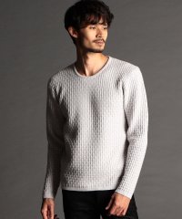 NICOLE CLUB FOR MEN/【23年モデル EC限定再販売】リンクスバスケットクルーネックニット/505656917